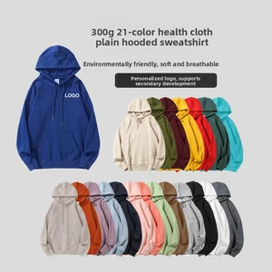 OEM/ODM Custom 300gsm Men's Hoodies Plus Size Unisex Oversized Pullover Sweatshirt with Embroidered Logo Hooded Print Loose Fit