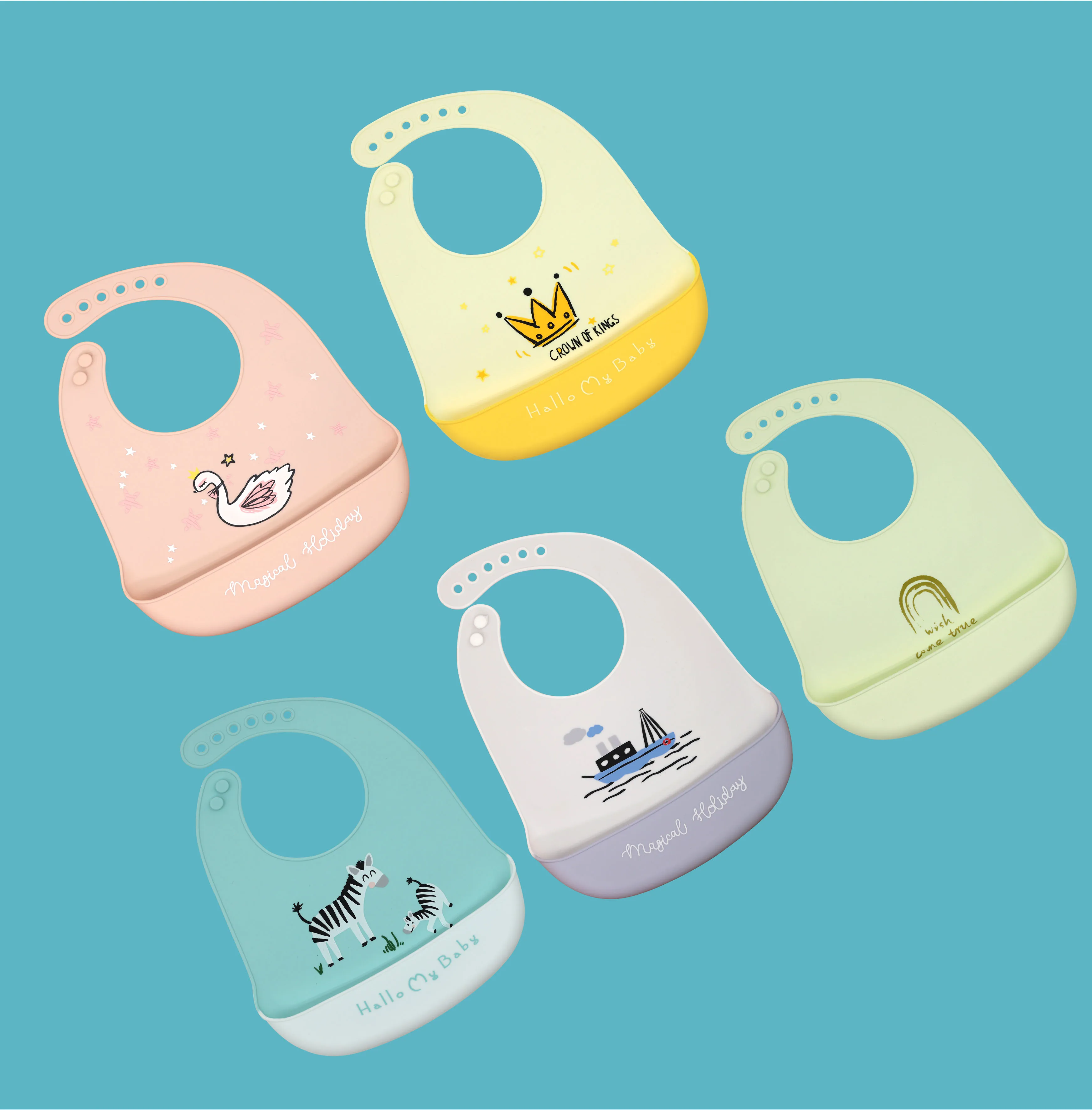 
Top Sell Baby Bandana Drool Teething Bibs Wearable Baby Teether Silicone Bib Pacifiers, Silicone Baby Bib With Teether 