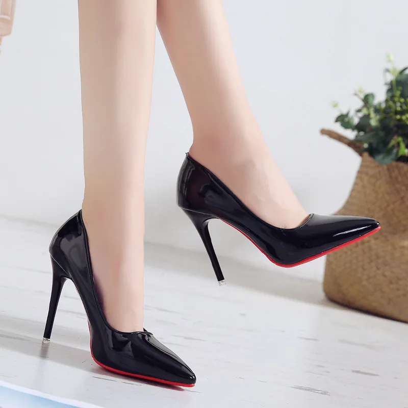 New Design Nice High Heels Red Bottom Women Dress Casual Sandals Plain 