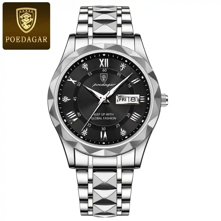 OEM POEDAGAR 615 Men's Watch Fashion Quartz Watch for Men with Calendar Luminous Hands L aperçu 7