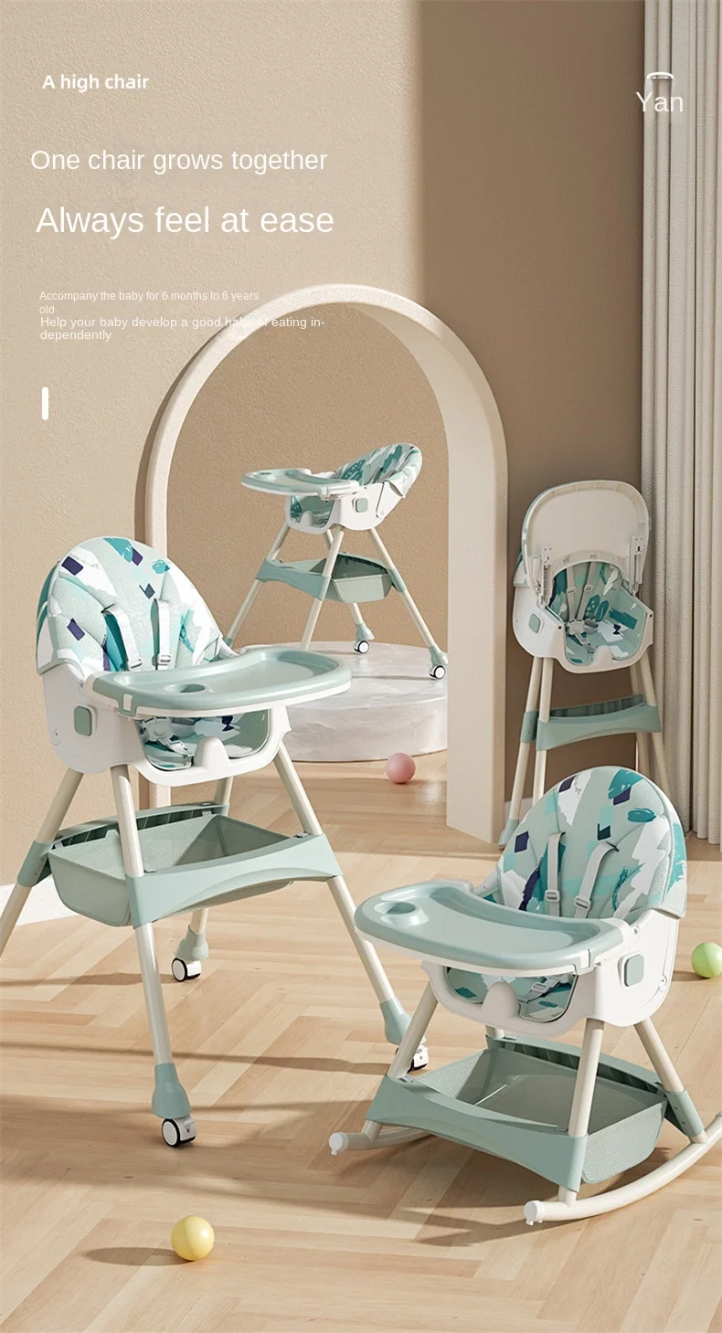 Baby Feeding Chair Adjustable Baby High Chair 3 In 1 Baby Kids High