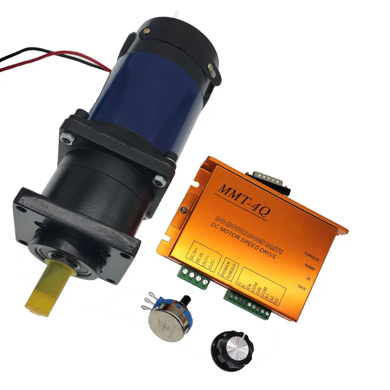 Small Size Gear Motor Rpm Dc 24 Volt 50W 70W 187Rpm 1:16 Reduction Ratio With Brushed Motor Controller