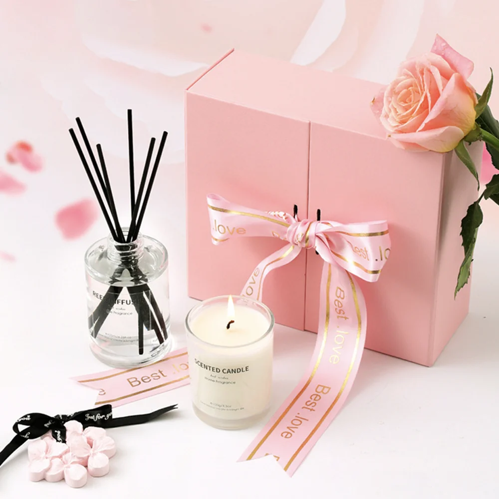 Golden Supplier Customised Luxury Double Door Center Opening Embossed High-End Cosmetic Candle Packaging Gift Box