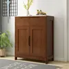 Meuble à chaussures à deux portes couleur noyer