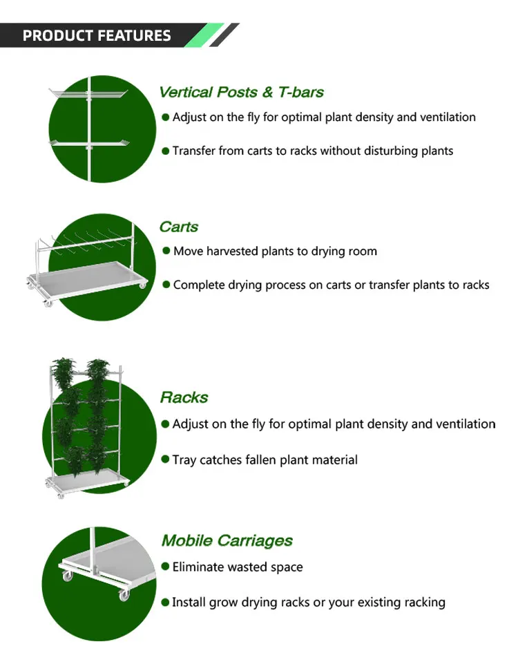 Latest Design Vertical Grow Racks Drying Racks For Medical And