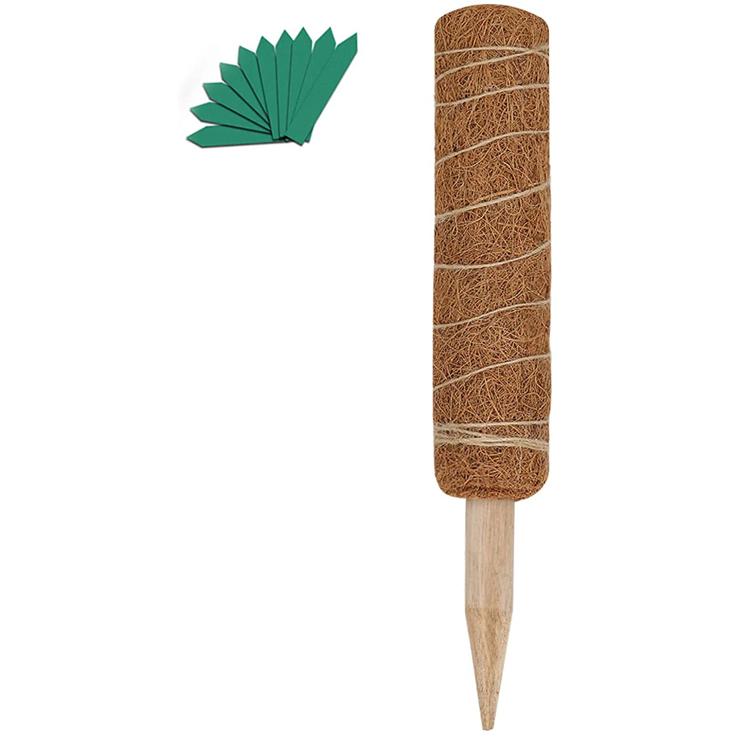 Natural Plant Support Stakes Totem Coconut Moss Poles Coco Stick