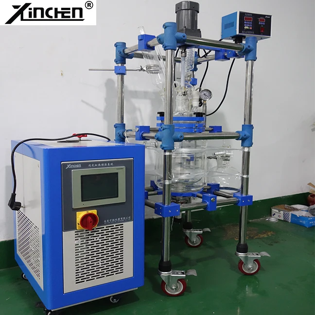 2L 5L 10L 20L  jacketed bioreactor for bacterial fermentation factory