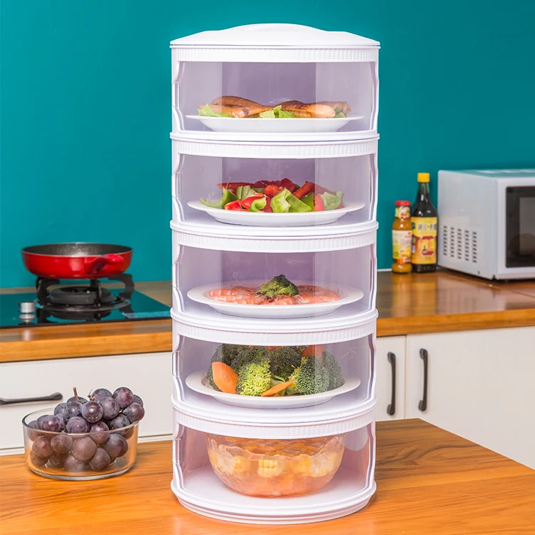 multi layer food cover stackable plate