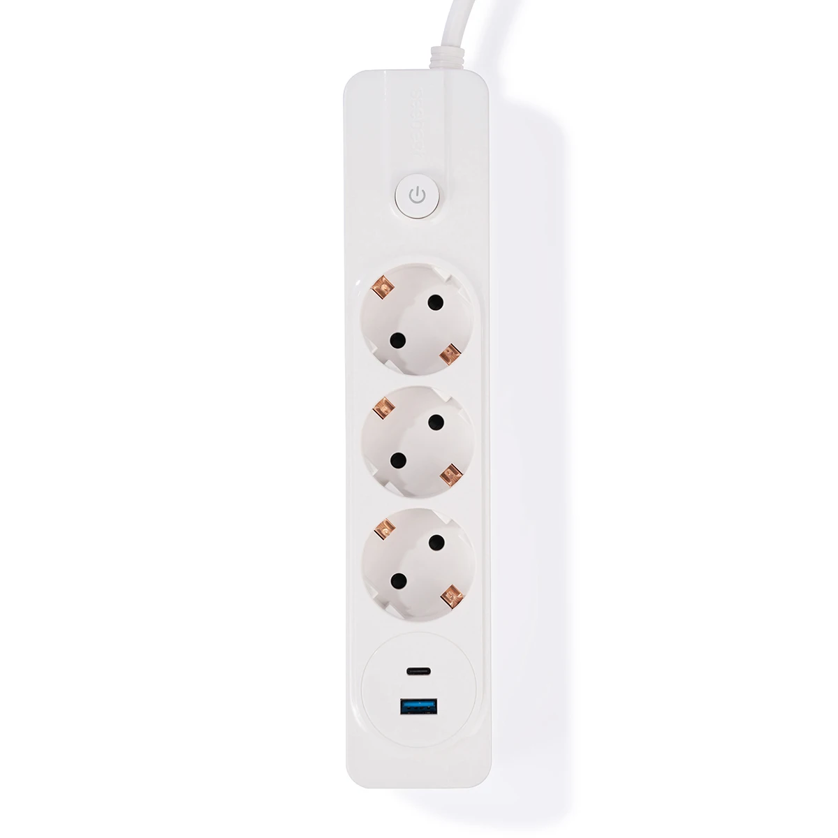 Eu Power Strip German Standard Plug 3 Outlets And 2 Usb Ports Type C ...