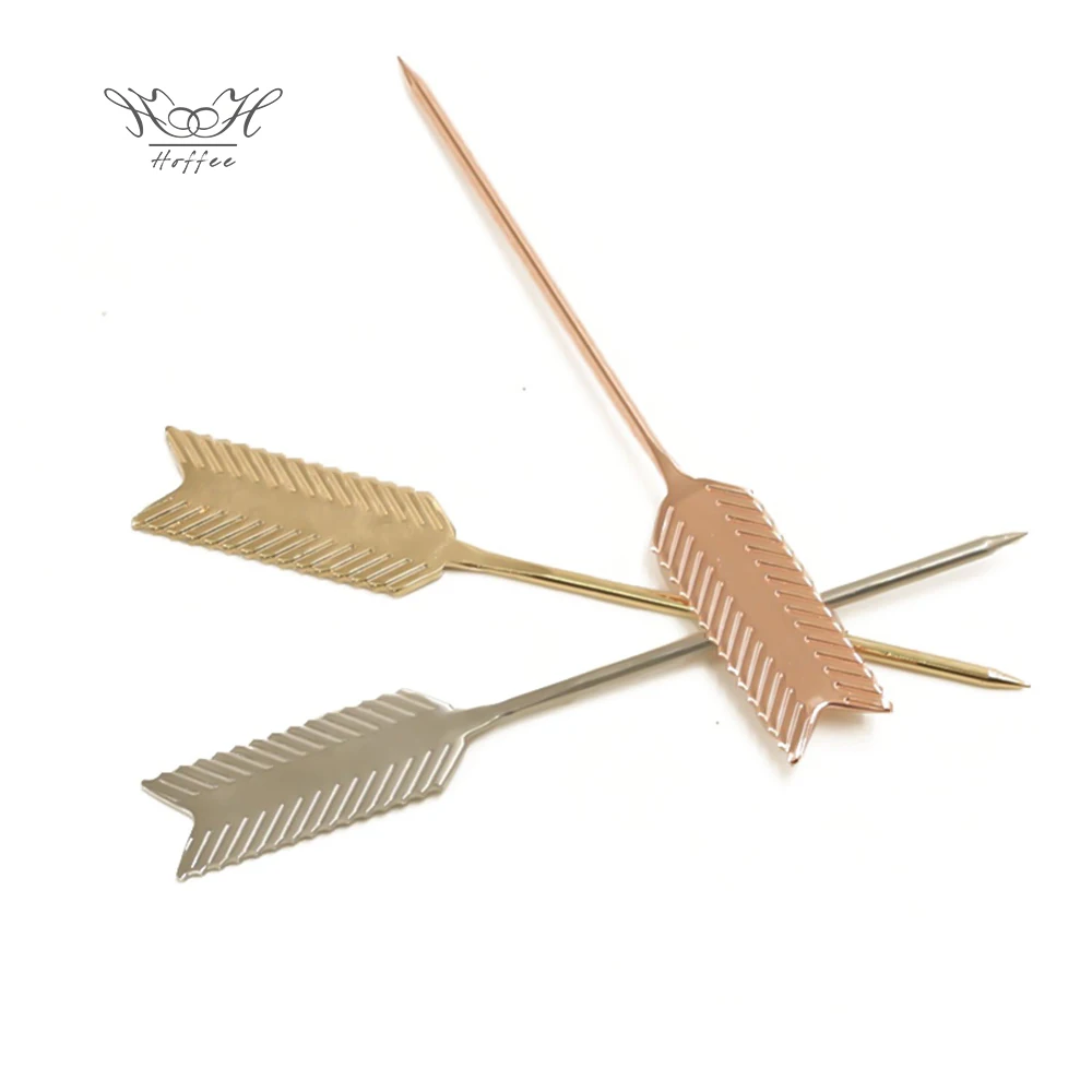 Stainless Steel 304 Feather Shaped Cocktail Picks Bar Party Cocktail