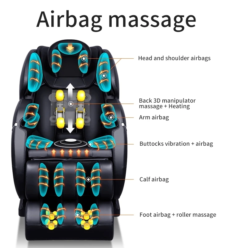 SL Track 4D Heat Control Lift up Massage Chair