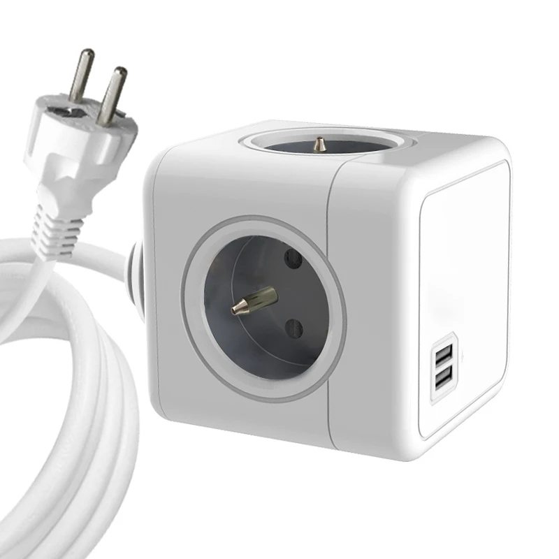 Bending Pivoting Surge Protector Flexible Power Strip Extension Cables Socket With USB Charging Ports