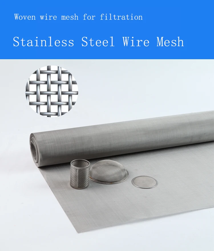 Sus304 Stainless Steel Wire Mesh Precision Filter Wire Mesh For Oil