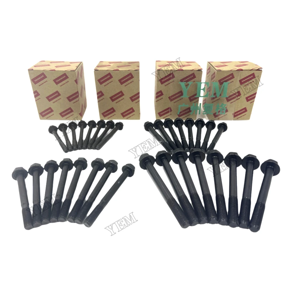3T75HL 3T75U 3T90 3TN100 Cylinder Head Screw for Yanmar Tractor Harvester Excavator China Manufacturer Cylinder Head Bolt