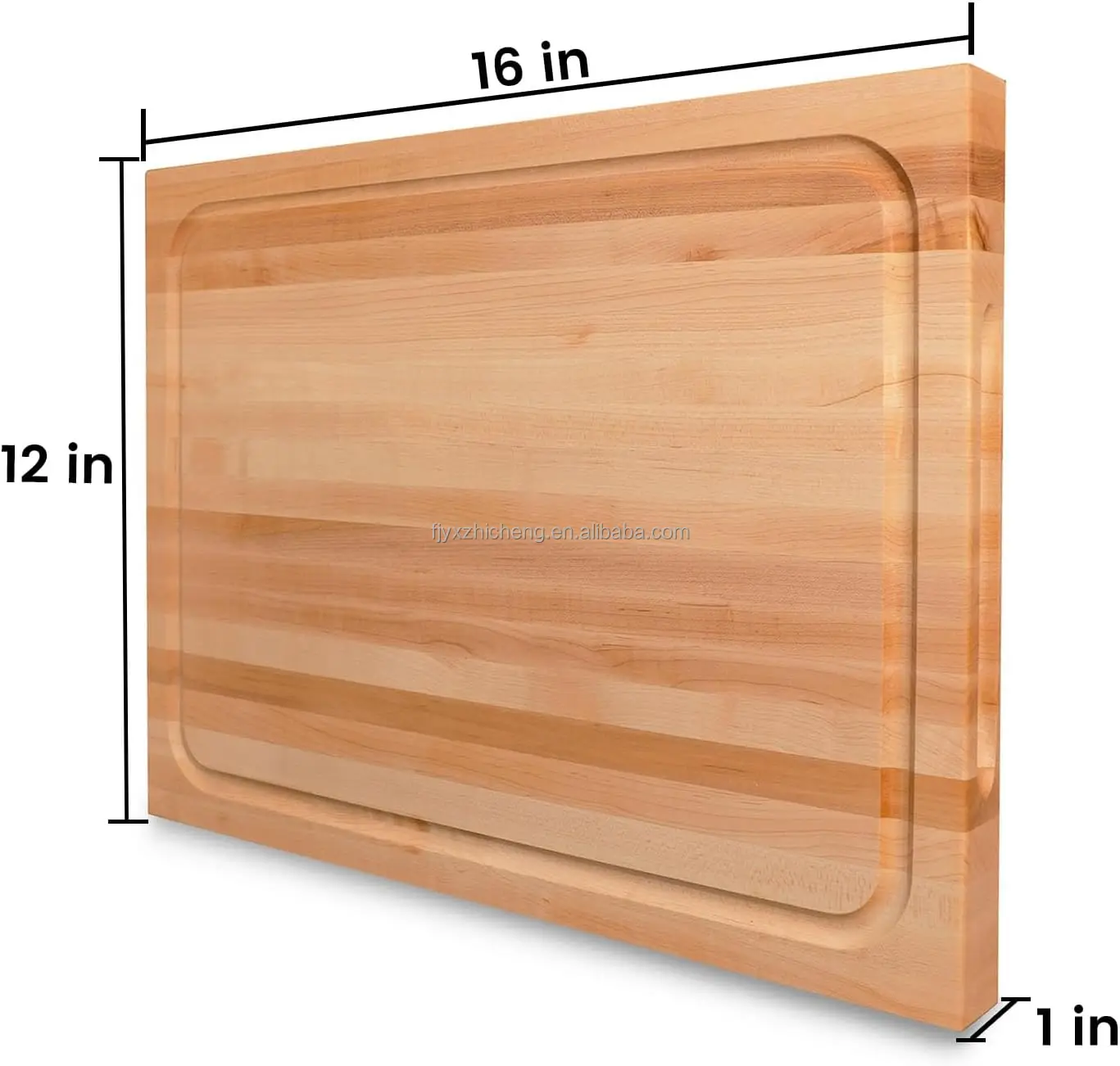 product thick prefinished food grade oil kitchen edge grain hard maple wood cutting board invisible inner handle usa grown-2