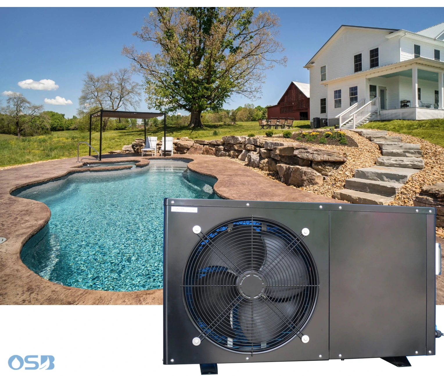 Cooling System Pool Heater And Chiller Water Cooled Swimming Pool