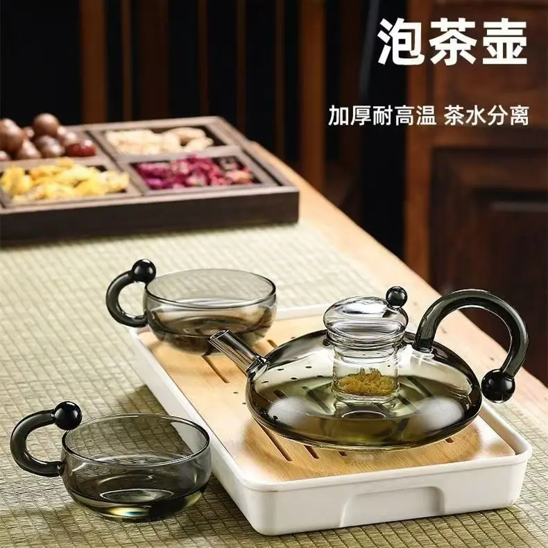 520ml Ceramic Glass Teapot with Infuser Coffee and Tea Pot with Stove Safety Box Packed Kettle for Home Use Wholesale Selling