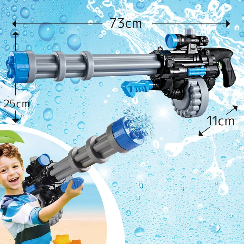 Игрушечный водяной пистолет Gatling летний водный для дрифтинга на открытом