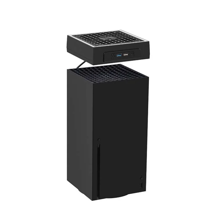 Topmounted For Xbox Series X Cooling Fan Cooler With Led Strip Lights