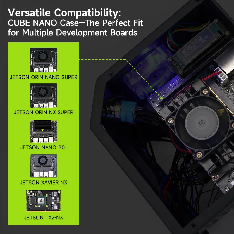 Jetson MINI CUBE NANO Case with OLED Real-Time Display