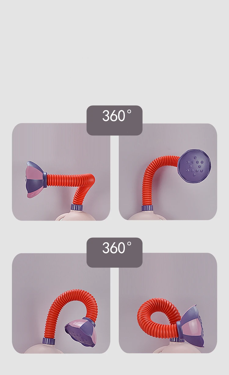 Baby Bath Shower Head - Elephant Water Pump With Trunk Spout Rinser - Control Water Flow From Elephant Trunk Knobs