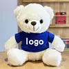 Maglietta bianca con orso blu