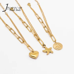 Custom Stainless Steel Hand Chains Pendant Design Fancy Chain Angel Heart Geometric Charms Bracelets for Men