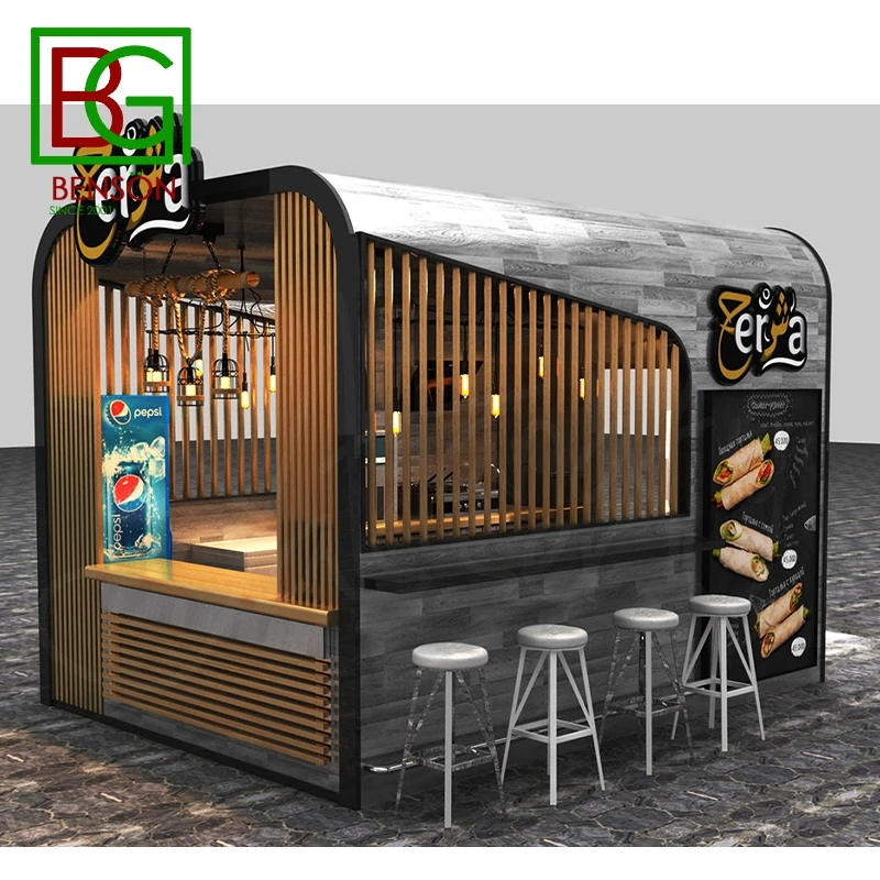 Modern Style Crepes Kiosk Display Mall Pretzel Kiosk Design High End Design Retail Kiosk for Sale