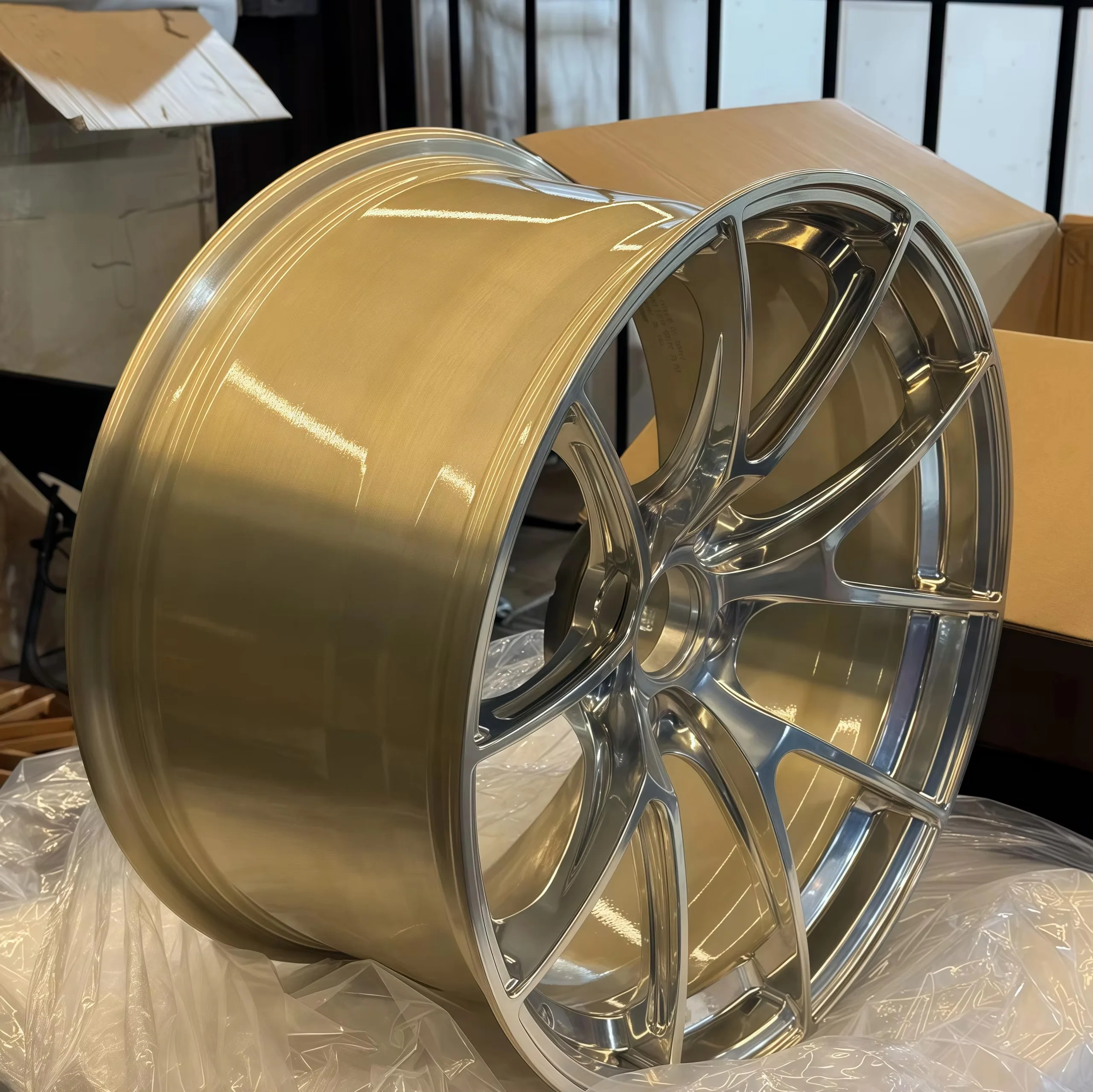 XL Silver Brushed 1-piece Monoblock Custom Forged Wheel 5x120 5x112 5x114.3 Car Alloy Wheel 17 18 19 20 21 22 23 Inch Rims - Image 2