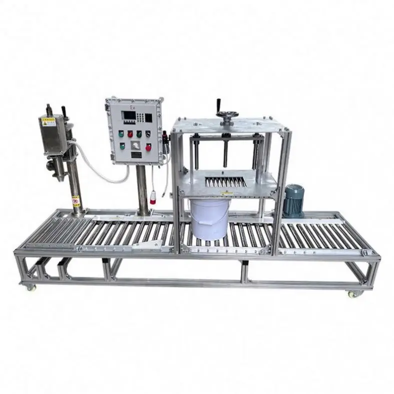 XSH-7 TEBAK New Liquid Chemical Oil Paint Net Weight Pail Bucket Drum Weighing Type Filling Machine for Sale