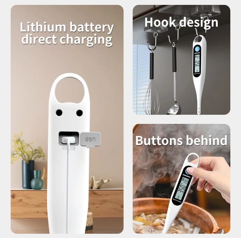 Probador de salinidad de Alimentos Tipo de bolígrafo Medidor de salinidad Medidor de concentración de Sal Salinómetro Pantalla indicadora LED para el hogar Cocina