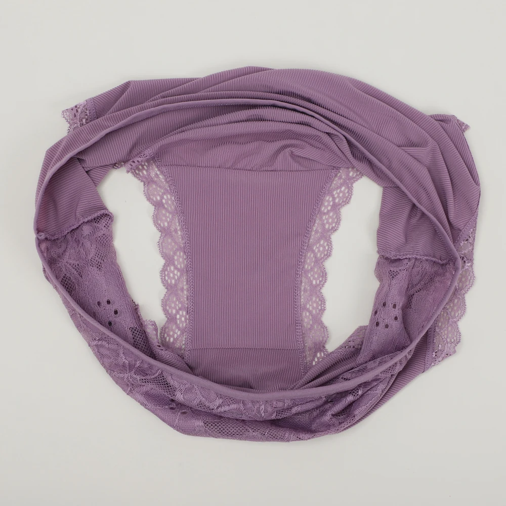 UOKIN  New Cheap Fabric Breathable Polyester Lace Panties Womens Sexy Bi Hip Underwear Panties Mix 8 Colors Xxxl