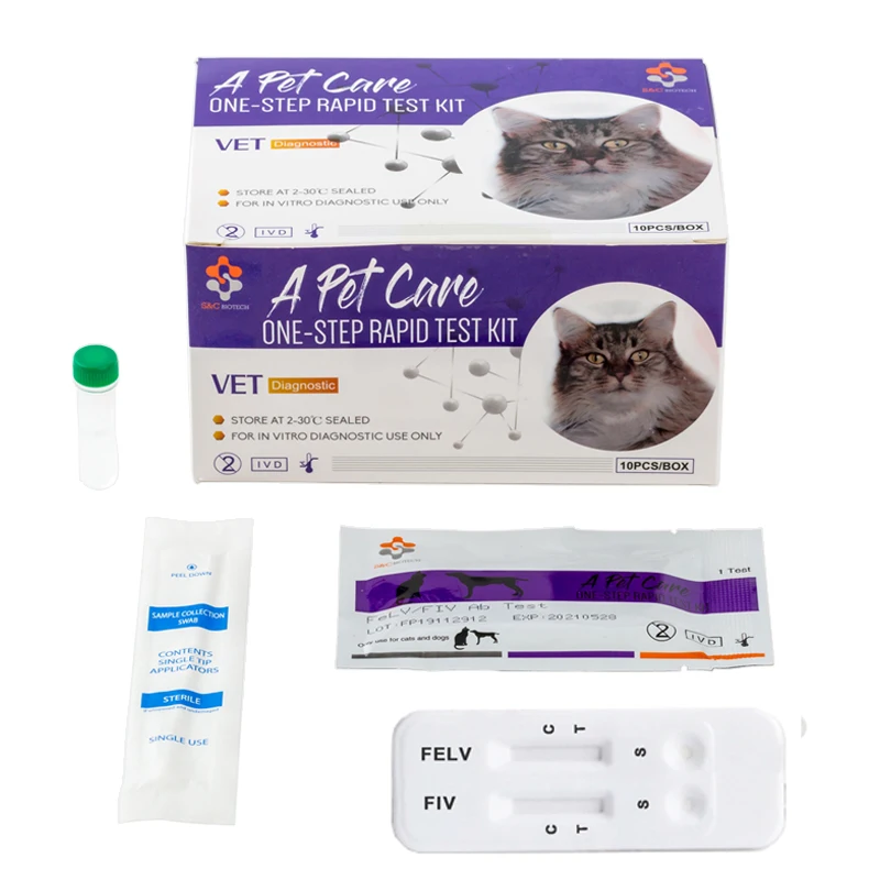 Factory Sales Feline Rapid Test Fipv Fpv Fcov Ag Giardia Calicirvirus Rapid Test Kit Veterinary