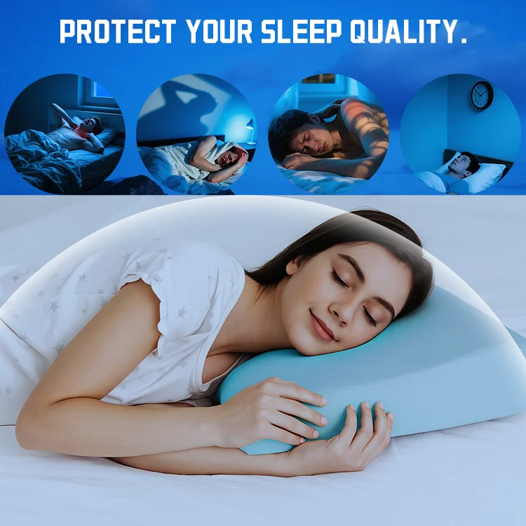 Custom Logo Ergonomic Slow Rebound Memory Foam Orthopedic Cervical Medical Side Sleep Neck Pillow Cushion
