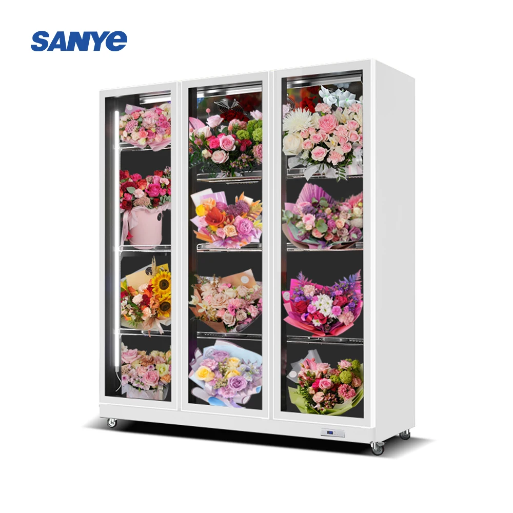 花用チラー、フラワーディスプレイ冷蔵庫、ガラス冷凍庫、冷蔵ショー
