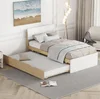 White + Light Oak + Trundle