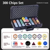 Juego de fichas de póquer Crown de 300 piezas con estuche K negro