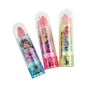 High Quality Fruit Flavour LED Light up Lipstick Lollipop Hard Candy