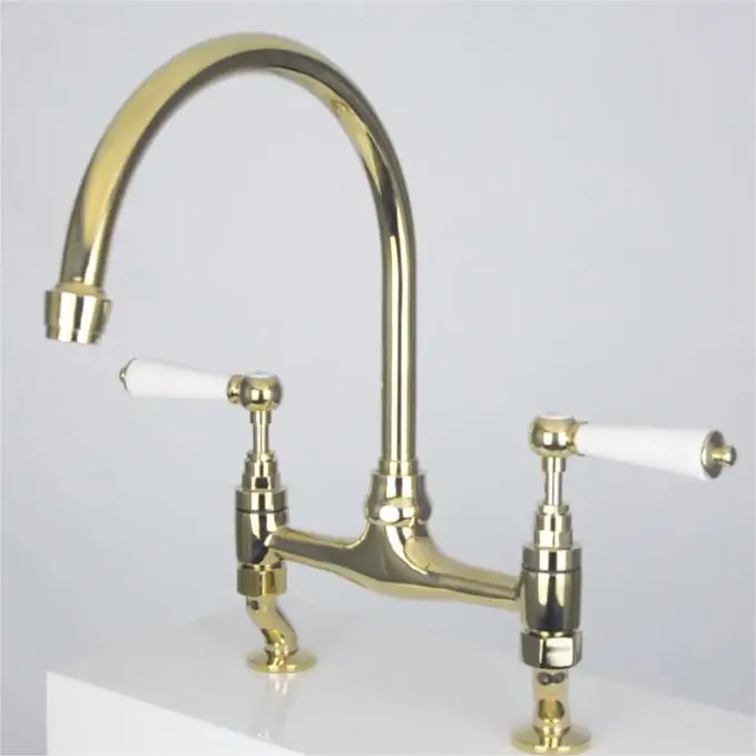 Luxury Bridge Brass Kitchen Tap manufacture