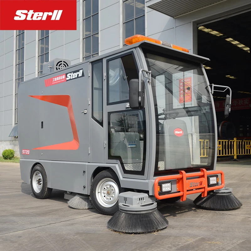 STERLL ST20 with CE closed ride on battery broom floor sweeper road cleaning street cleaning block cleaning with spray