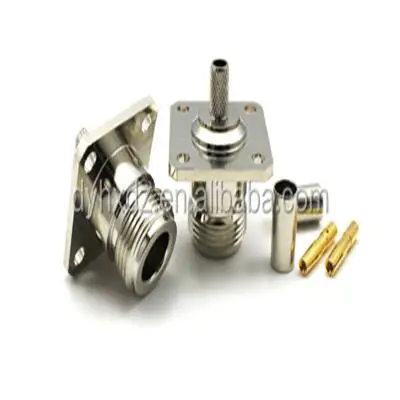 N Type Female Flange Crimp Connector for Rg223 Cable