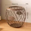 Coffee-colored storage basket