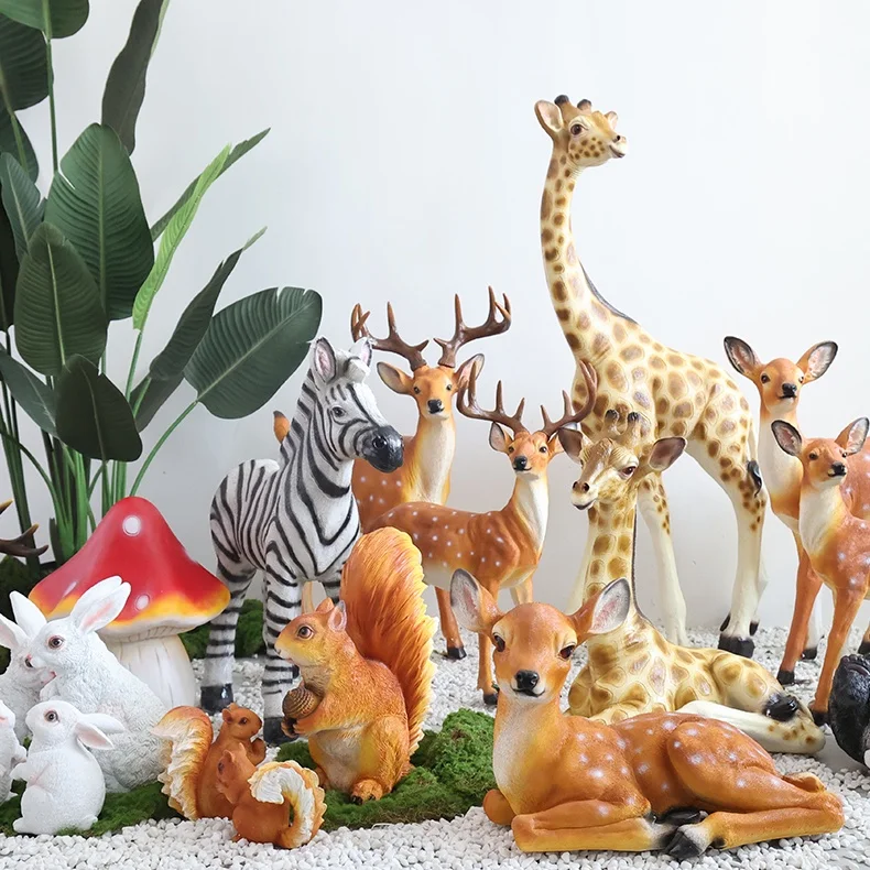 Custom Life Size Fiberglass Animals Statue Wedding Decoration Outdoor ...