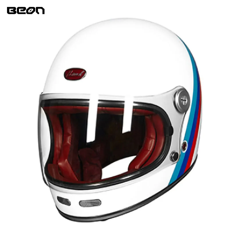 BEON B510 Classic retro helmet full face motorcycle fiberglass vintage helm  moto enduro casque Moto Casque Casco Capacete| Alibaba.com