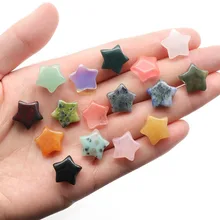 15mm Mini Crystal Star Shaped Gemstones Polished Star Pocket Gems Handmade Mini Worry Stones Star for Decoration Jewelry DIY