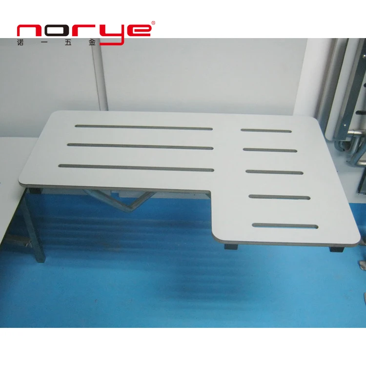 Modern Stainless Steel Shower Seat and Toilet Chair Bathroom Folding Wall-Mounted Contemporary Style Shower Caddy