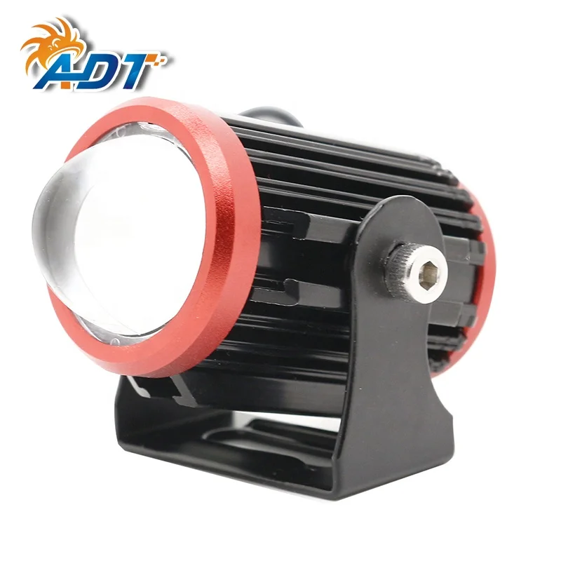 2 Pcs Auto MINI Dual Color Fog Lamp LED Projector Lens LED Fog Light Work Light Car Motorcycle Auxiliary Light High Low Beam