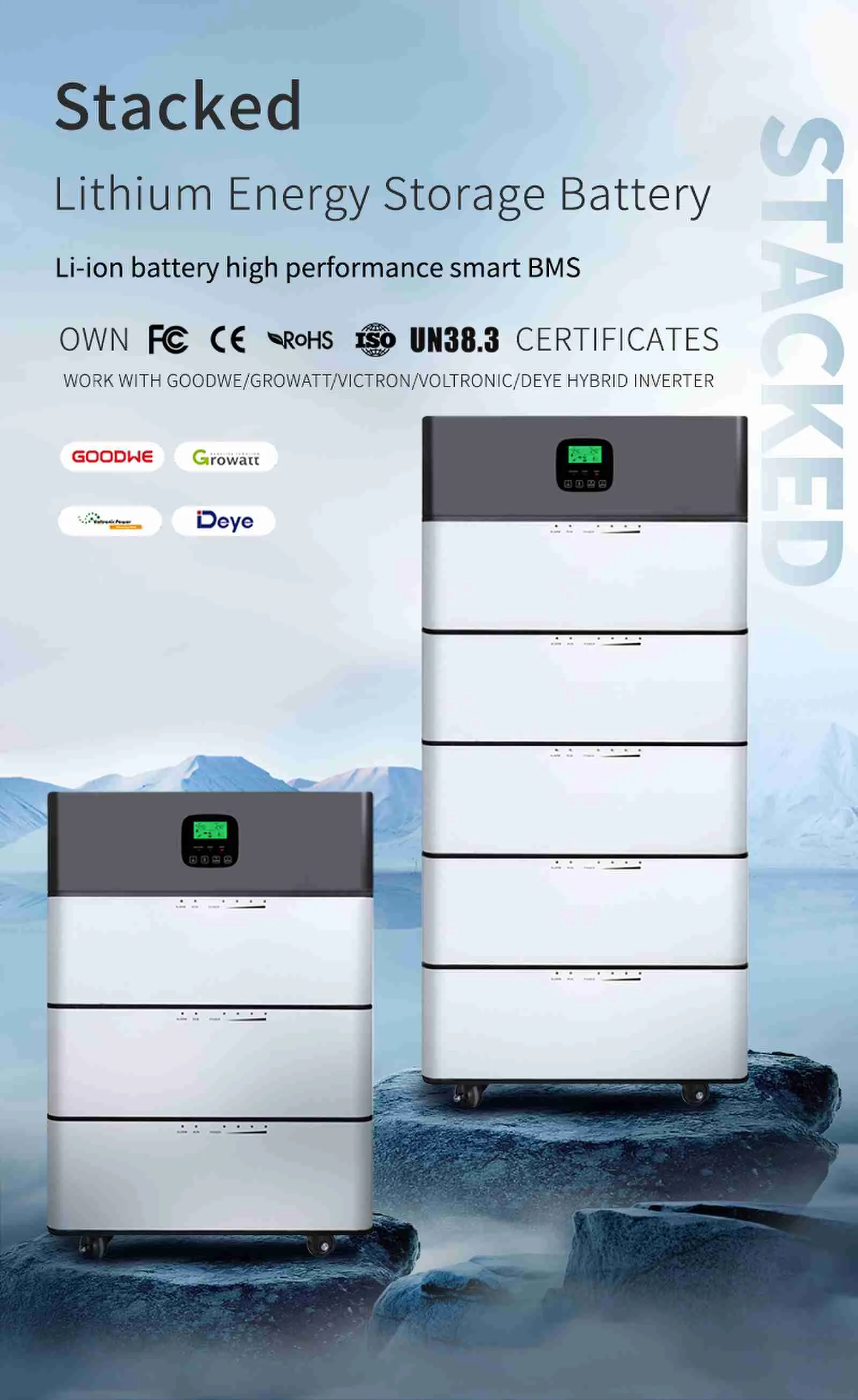 Morel Customize Oem Odm Stacked Lifepo4 Energy Store Lithium Battery Lv