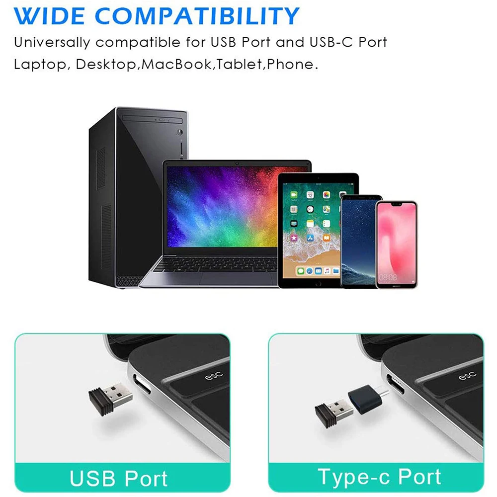Wireless Mouse Smooth Optical Gaming Mouse Mini Ultra Slim Wireless Usb Receiver Changeable 1600DPI
