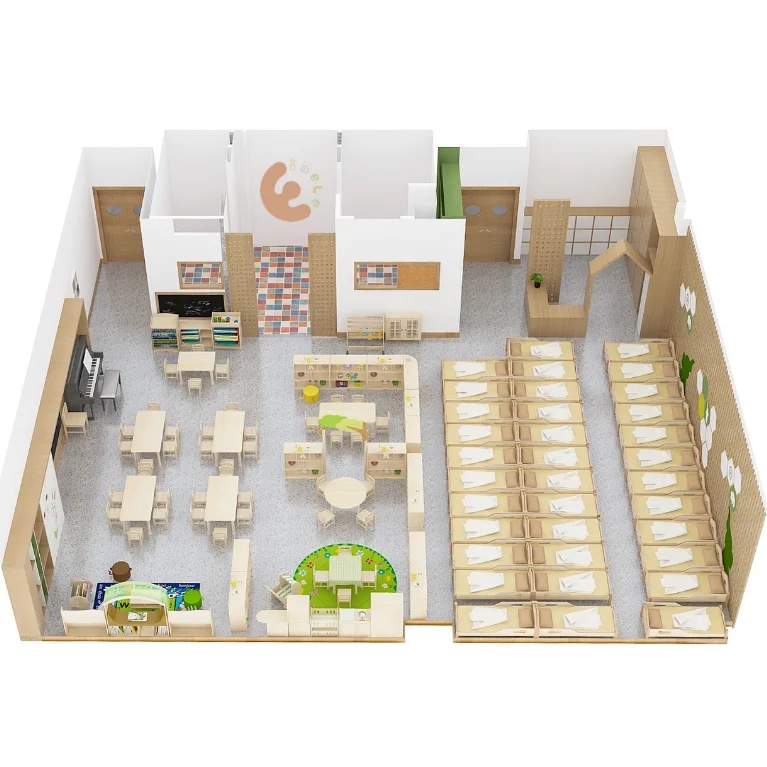 Eibele Toddler Classroom Layout Preschool Montessori Set for 24 Kids ...